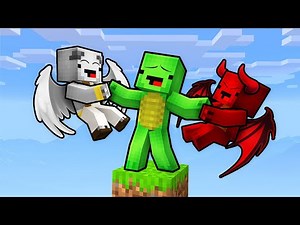 Mikey and JJ Survive GOOD vs BAD One Block in Minecraft (Maizen)