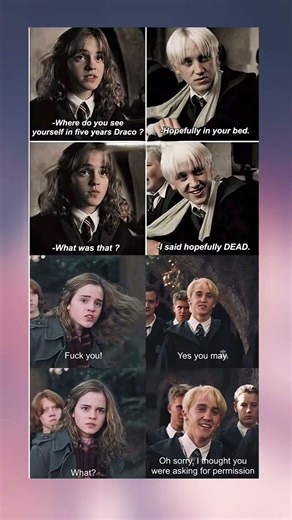 When Hermione meets Draco’s Sarcasm ⚡️ #Dramione #harrypotter #shorts #memes