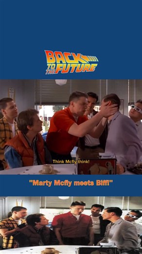 Kell on Instagram: "Marty Mcfly meets Biff! ➬ 𝐅𝐢𝐥𝐦: 𝘽𝙖𝙘𝙠 𝙏𝙤 𝙏𝙝𝙚 𝙁𝙪𝙩𝙪𝙧𝙚 (𝟙𝟡𝟠𝟝) #1980s #1980svintage #1980sdesign #1980sstyle #1980svibes #1980snostalgia #1980saesthetic #80s #80smovies #80smusic #80sedits #80scommunity #1985 #backtothefuture #martymcfly #bifftannen #michaeljfox #crispinglover #thomasfwilson #backintime #vintage #retro #vhs #nostalgia #tiktok #reels #reelsinstagram #aesthetic"