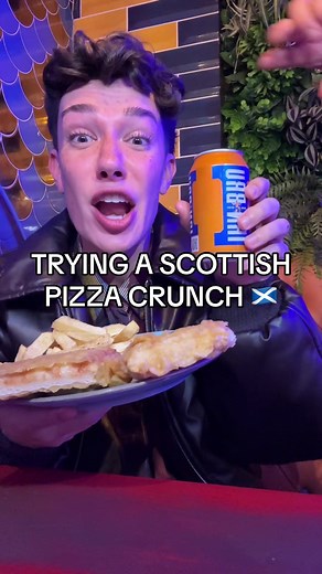 Trying a Scottish Pizza Crunch 🏴 - James Charles TikTok Collab