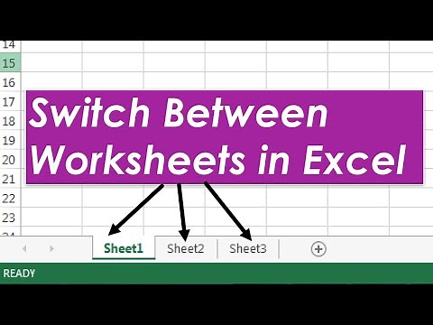 How to switch between worksheets in excel