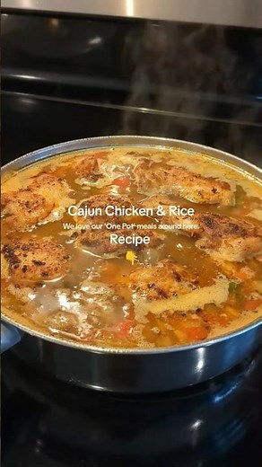 One Pot Cajun Chicken & Rice Dish. Recipe Below 👇