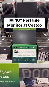 Costco Buys on Instagram: "🖥️ This 16” Portable Monitor at Costco is a great gift idea!! This Full HD portable monitor is ultra slim & lightweight. Connect it to your laptop, mobile device, or gaming system! It’s powered by a single USB-C cable through your device! 👏🏼 It’s just $79.99! #costco #portablemonitor"