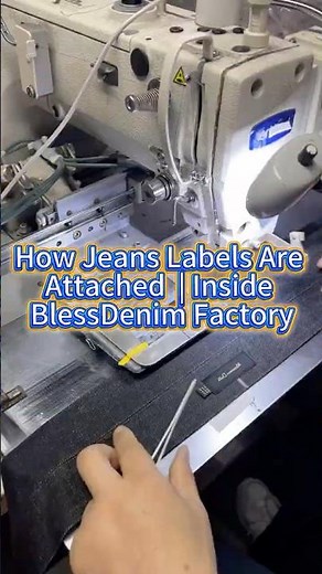 How Jeans Labels Are Sewn | Denim Label Sewing Process at BlessDenim