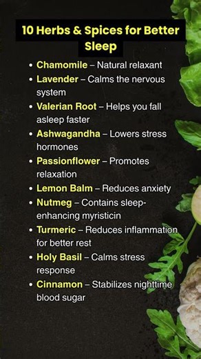 10 Herbs & Spices for Better Sleep