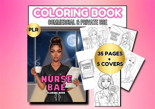 Black Women Nurse Coloring Book: Scrubs & Slay, Empowering Designs (PLR) - Etsy