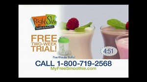Right Size Health & Nutrition TV Commercial For RightSize Smoothies