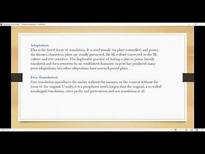 Translation Methods