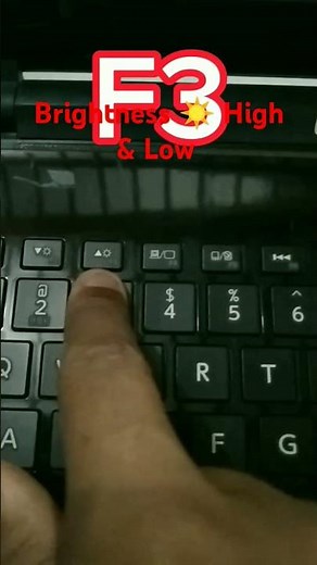 Toshiba laptop Brightness High and Low Window 10 #techtips #windows #computer #keyboardshortcuts