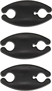 Kikkerland Medium Bobino Cord Wrap, Set of 3, Black