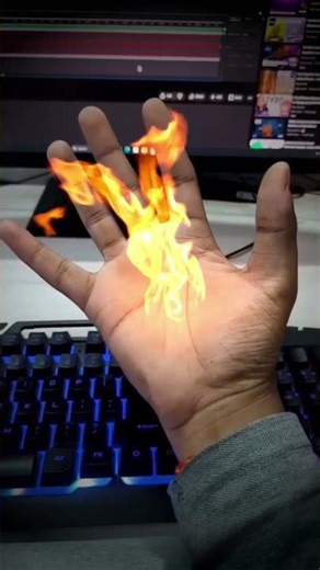 Hand Fire Flame Effect Vfx #Fire #flame #Vfx #tutorial #ramayana #3d #visualeffects #viral #beginner