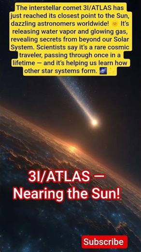 3I/ATLAS — The Interstellar Visitor Nearing the Sun!#3IATLAS #SpaceNews #InterstellarComet #NASA #yt