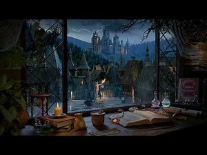 Haunted Village Witch House Ambience– Rain and Distant Thunderstorm Sounds for Study Relaxation