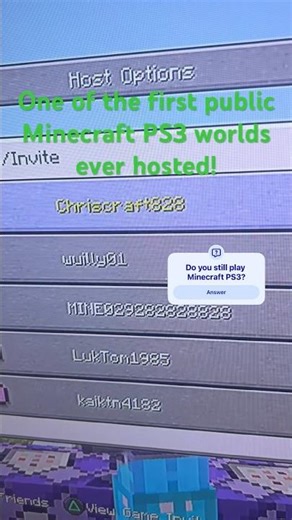 Minecraft PS3 public server!