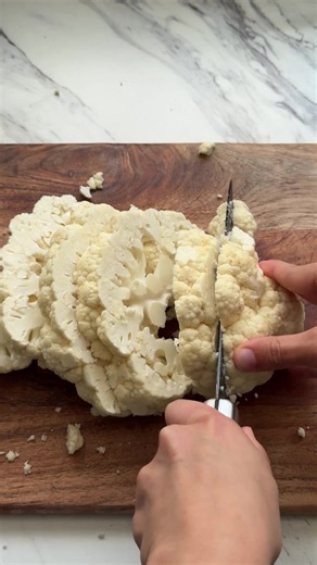 Cauliflower Steak on Hummus Recipe