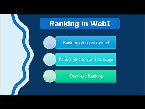 Ranking in Web Intelligence: SAP BusinessObjects