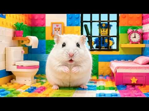 Hamster Escapes from the Rainbow LEGO Prison Maze | Hamster Maze
