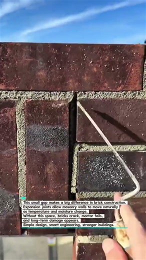 Brick Expansion Joints Prevent Cracks in Masonry Walls | #Masonry #Construction #Brickwork