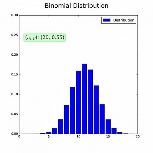 確率分布とパラメータ② 二項分布(Binomial Distribution)