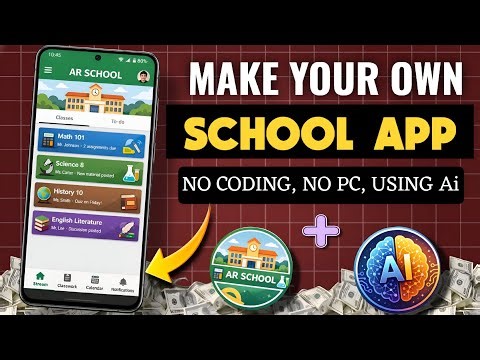 Build Your Own School App Like Google Classroom | Full Tutorial | No Coding Using AI