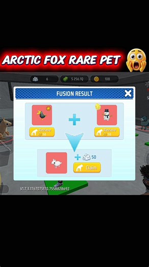 Snowman Fuse Ferozen || Arctic Fox ☠️🔥Rare Pet || steal a pet free fire glitch #freefire #newvideo