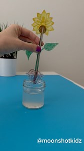 DIY interactive “Blossoming flower”. Easy water electric circuit project tutorial for beginners.You will need:- LED diode- Conductive fabric tape- Coin cell 3v battery (CR2032)- Plastic box- Markers (sharpie)- Glass - Water- Salt #stemeducation #stemgirls #STEM #STEMlearning #sciencefair #scienceexperiment #Upcycling | Moonshotkidz
