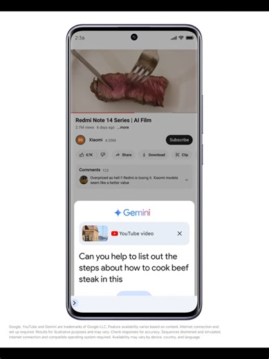 Your smartphone just got smarter! 🤖✨ The #RedmiNote14Series with Google Gemini AI overlay brings you enhanced creativity, productivity, and a seamless AI experience. Elevate your mobile game today! 🚀📱 #RedmiNote14Series
