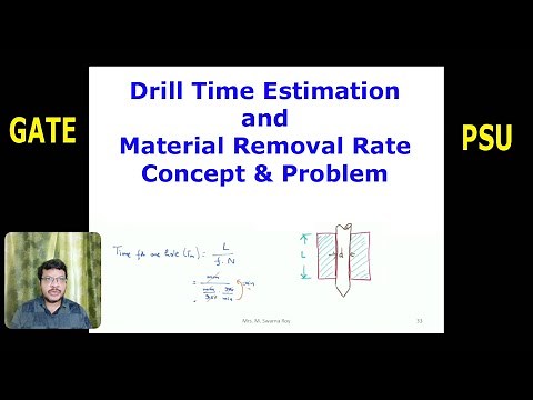 Drill Time and Material Removal Rate (MRR) - GATE and PSU Concept and Problem