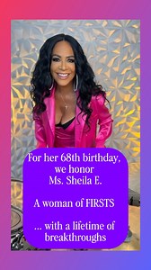 Today we celebrate Ms. Sheila E. — the trailblazer, the master, the heart of rhythm. From Oakland roots to global stages, from funk to salsa, from her first Spanish song to her first Grammy win — every chapter has been a first. A first for women. A first for percussionists. A first for Latin music. A first for culture. Happy 68th Birthday to a woman who never stops breaking ground. #sheilae #grammywinner #latinjazz #womeninmusic | Sheila E.