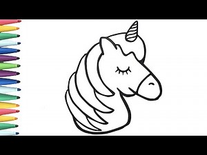Dessin et coloriage Licorne - Coloriage facile