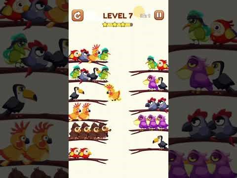 Bird Sorting Color Puzzle 🐦 Level 1–10 Walkthrough | Mobile Puzzle Game