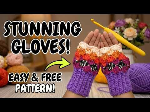 Beginner Friendly Crochet Fingerless Gloves Tutorial | Step by Step