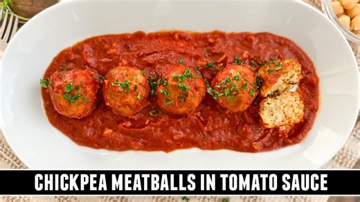 The Best-Ever Chickpea Meatballs: Spanish-Style with Tomato Sauce