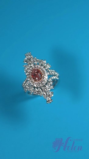 18K views · 53 reactions | This stunning oval-shaped pink diamond GIA...