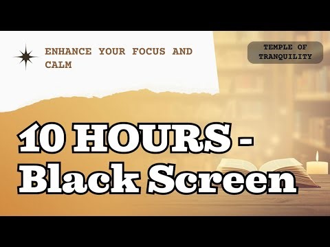 Reading Music | 10 Hours Alpha Waves 10Hz + Library Ambience | Black Screen Concentration