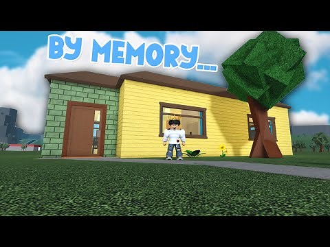 building the BLOXBURG STARTER HOUSE FROM MEMORY
