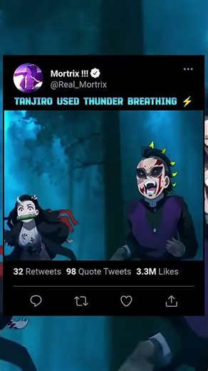 Tanjiro used Thunder breathing ⚡ #kny #fyp #demonslayer #animeshorts #shorts