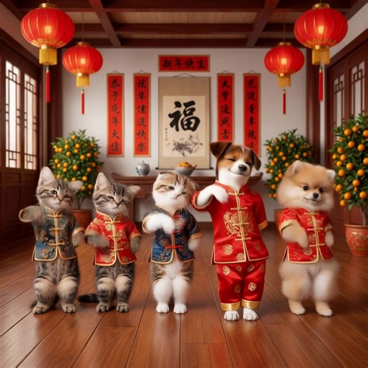 狗狗猫猫一起跳 2026新年歌1119 - 好运马上来 #2026马年 #cny2026 #chinesenewyear #1119 #好运马上来 #2026新年歌