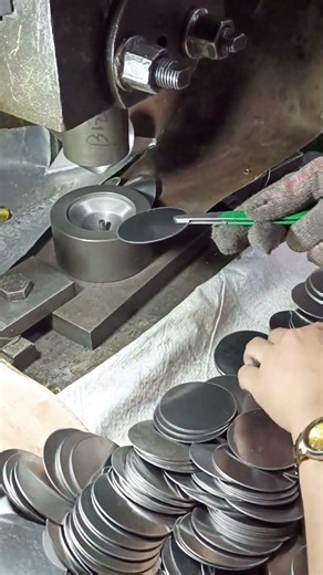 Industrial Precision: Metal Stamping Press Forming Round Components! #shorts