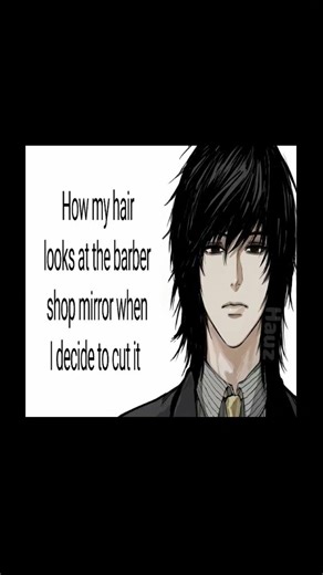 How my hair looks at the barber shop mirror when I decide to cut it