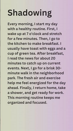 Shadowing Method to Speak English Fluently