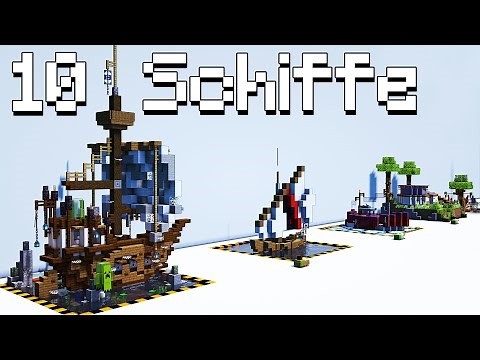 10 Schiffe in Minecraft 🔟 Minecraft Boote bauen deutsch