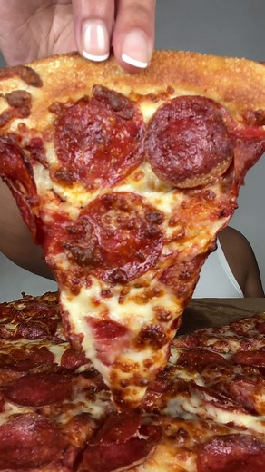 Crunchy Little Caesars Mukbang Pizza Eating ASMR Video