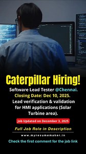 Join Caterpillar Chennai — lead HMI test automation with Python &...