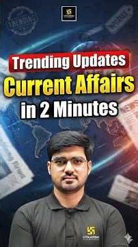 2 Minutes Current Affairs by Alok Sir ⚡ #railwayutkarsh #shorts #rrbexam