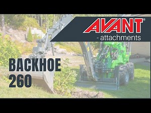 Avant attachments: Backhoe 260