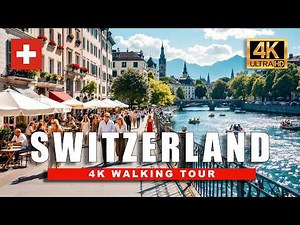 Zurich in Summer 🇨🇭 | Old Town Streets, River Limmat & Swiss City Life (4K HDR 60FPS)