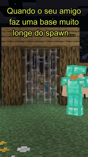 Quando o seu amigo faz uma base muito longe do spawn...#planecrazy #minecraft #roblox