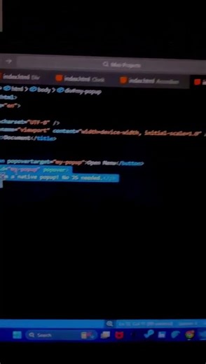 PopUp without JavaScript 🔥 #developer #coding #htmlcss #htmltricks #csstricks #animate