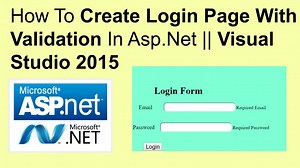 How to create login page with validation in asp.net || visual studio 2015
